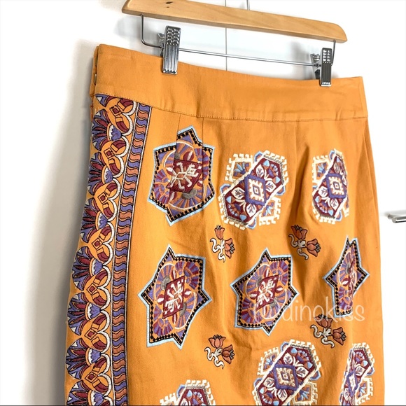 ANTHROPOLOGIE Krissy Embroidered Pencil Skirt - Picture 15 of 15